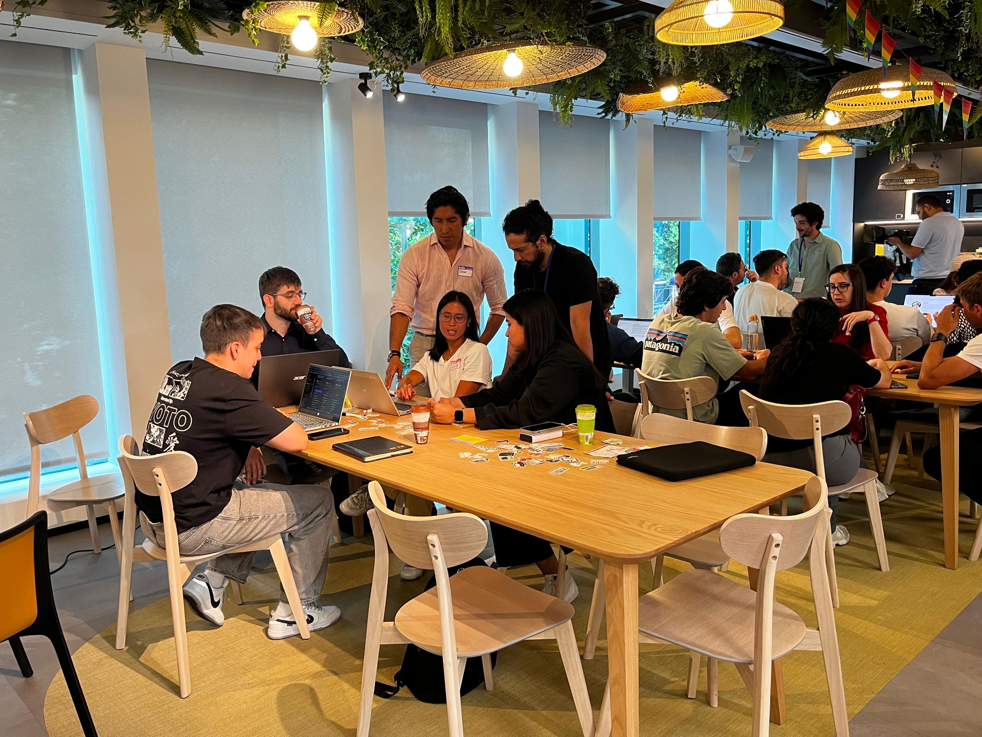 Teams working during the Buildjam at Glovo