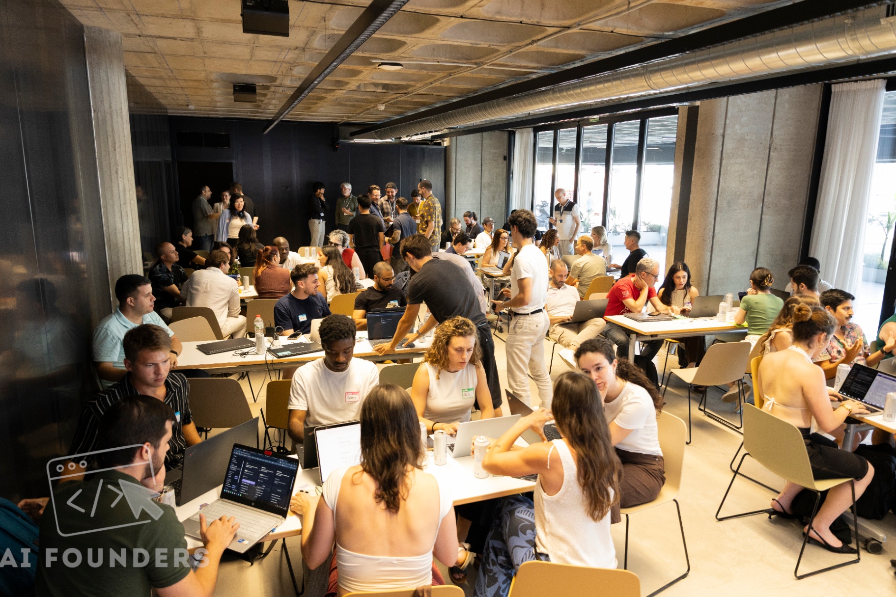 Teams working during the Buildjam